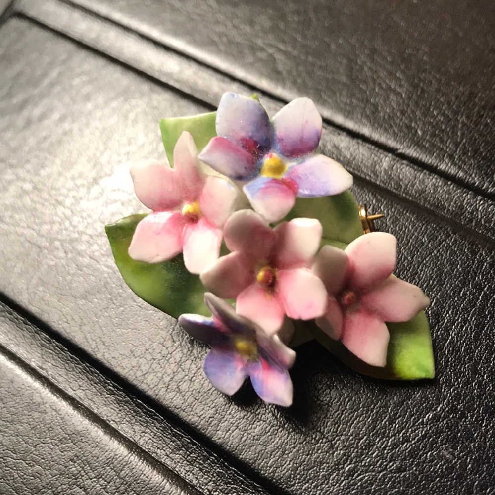 Royal Adderley Floral Brooch